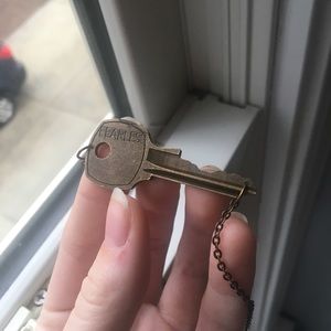 Vintage “fearless” key necklace